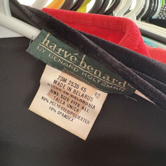 vintage 90s cape Harve Benard black velvet jacket poncho shawl draped top caplet - Picture 9 of 9